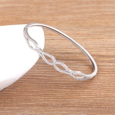 Nidin Light Luxury Crystal Round Bangles