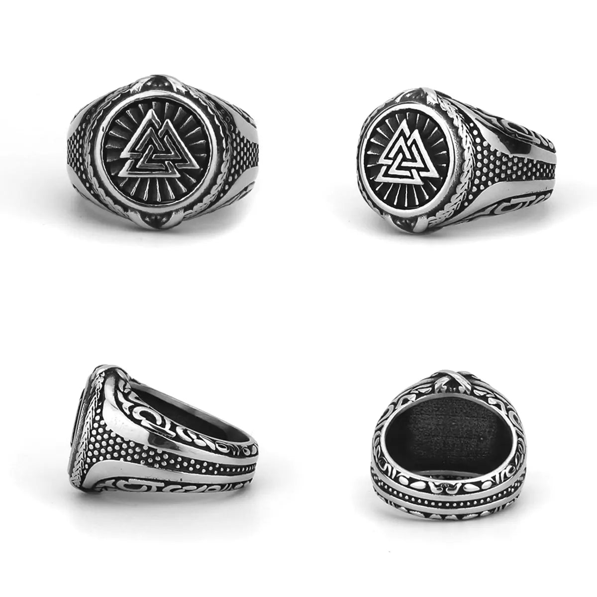 Stainless Steel Viking Rune Ring