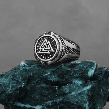 Stainless Steel Viking Rune Ring