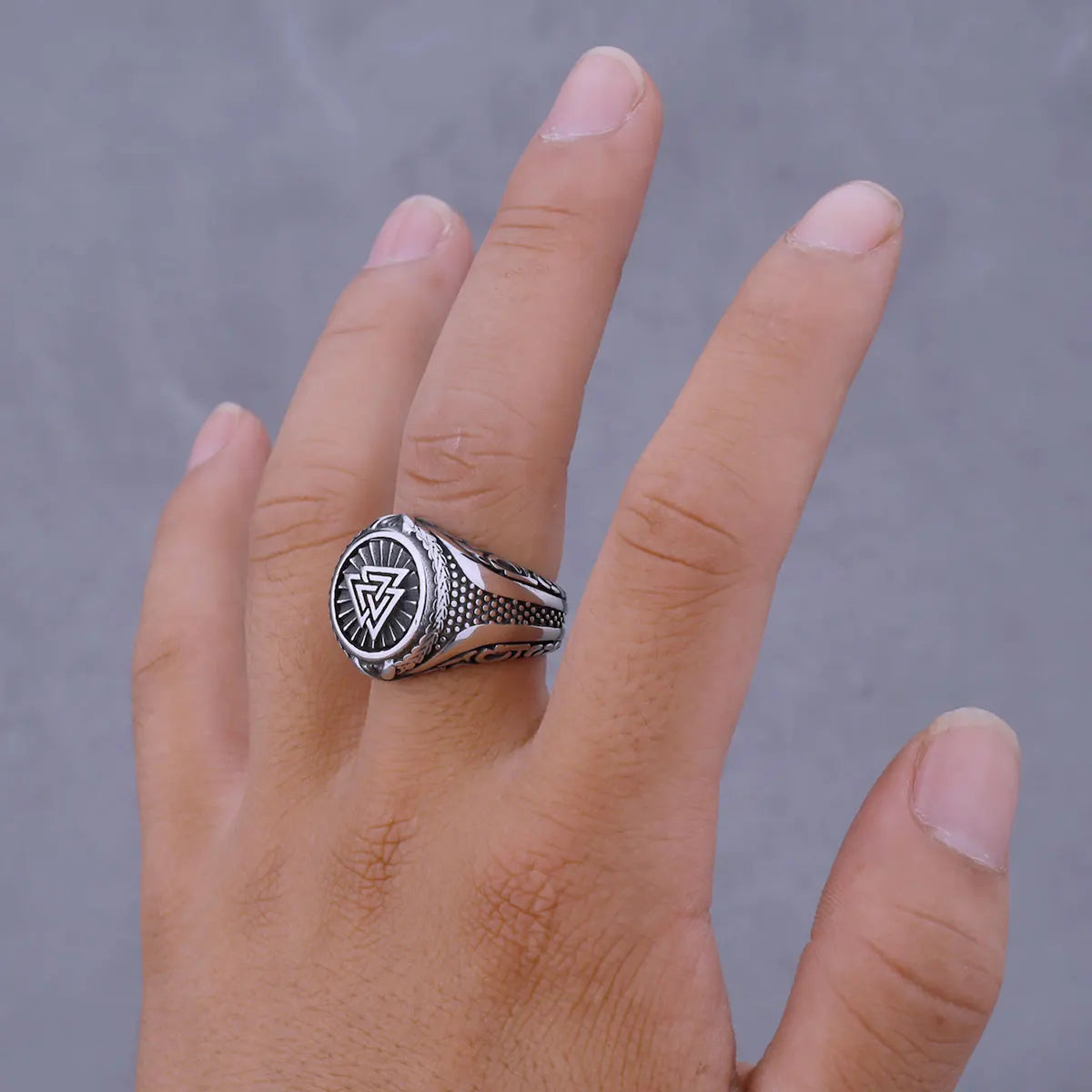 Stainless Steel Viking Rune Ring