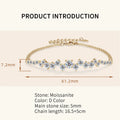 Moissanite Adjustable Double Chain Bracelet