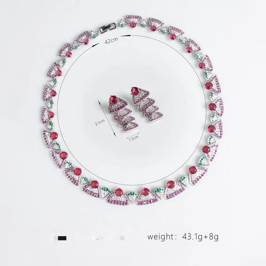 Luxury Bridal Cubic Zirconia Jewelry Set