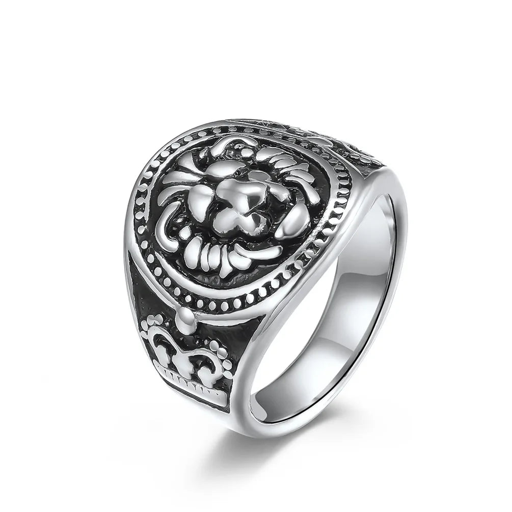 Lion Head Stainless Steel Men’s Ring