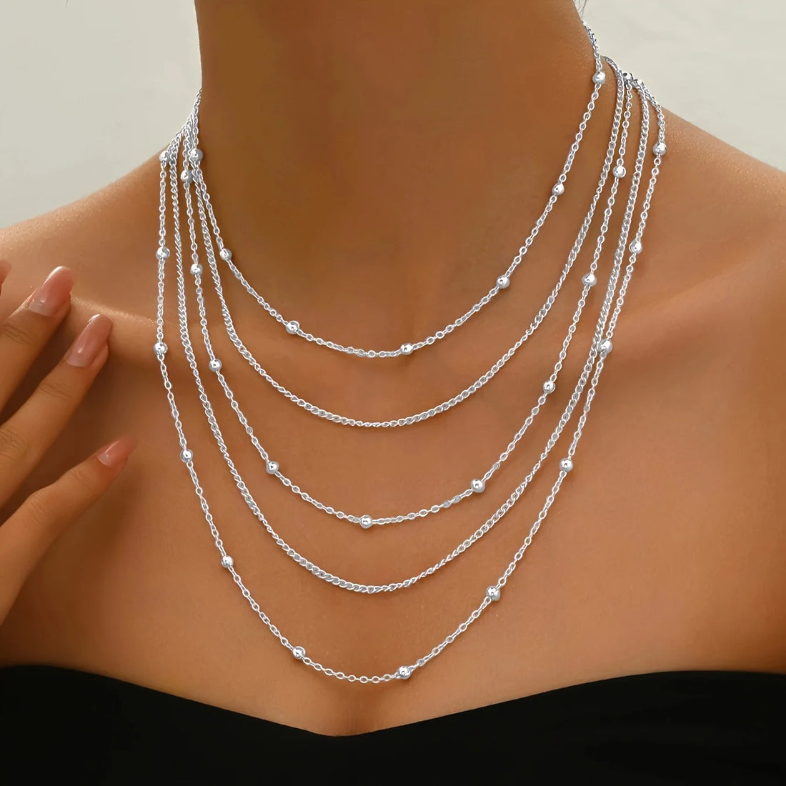 Lxalry 14K-Layer Chain Necklace