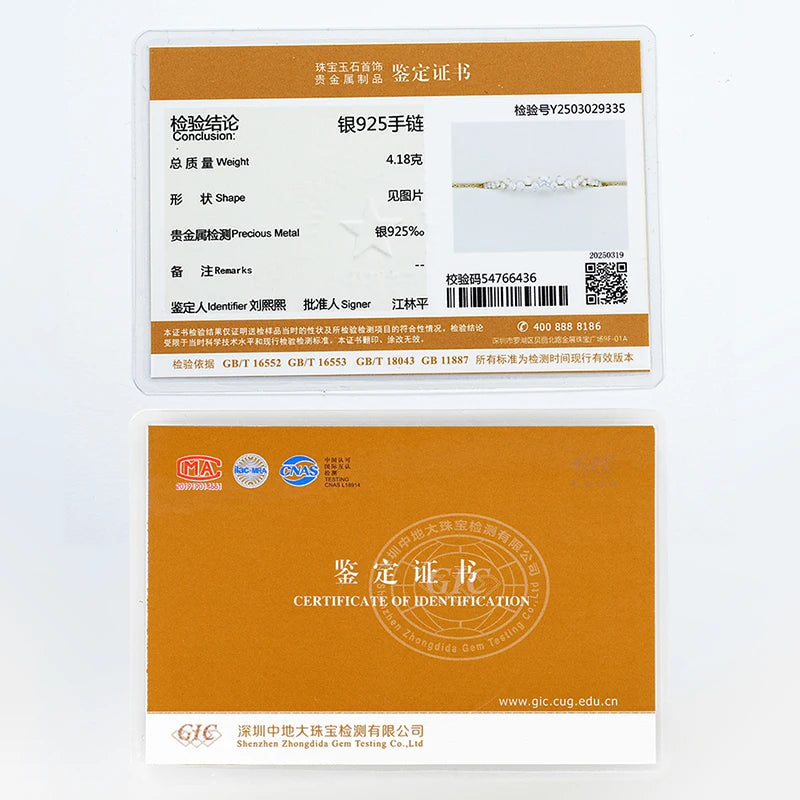 Moissanite Adjustable Double Chain Bracelet