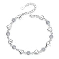 Sterling Blue Crystal Charm Bracelet