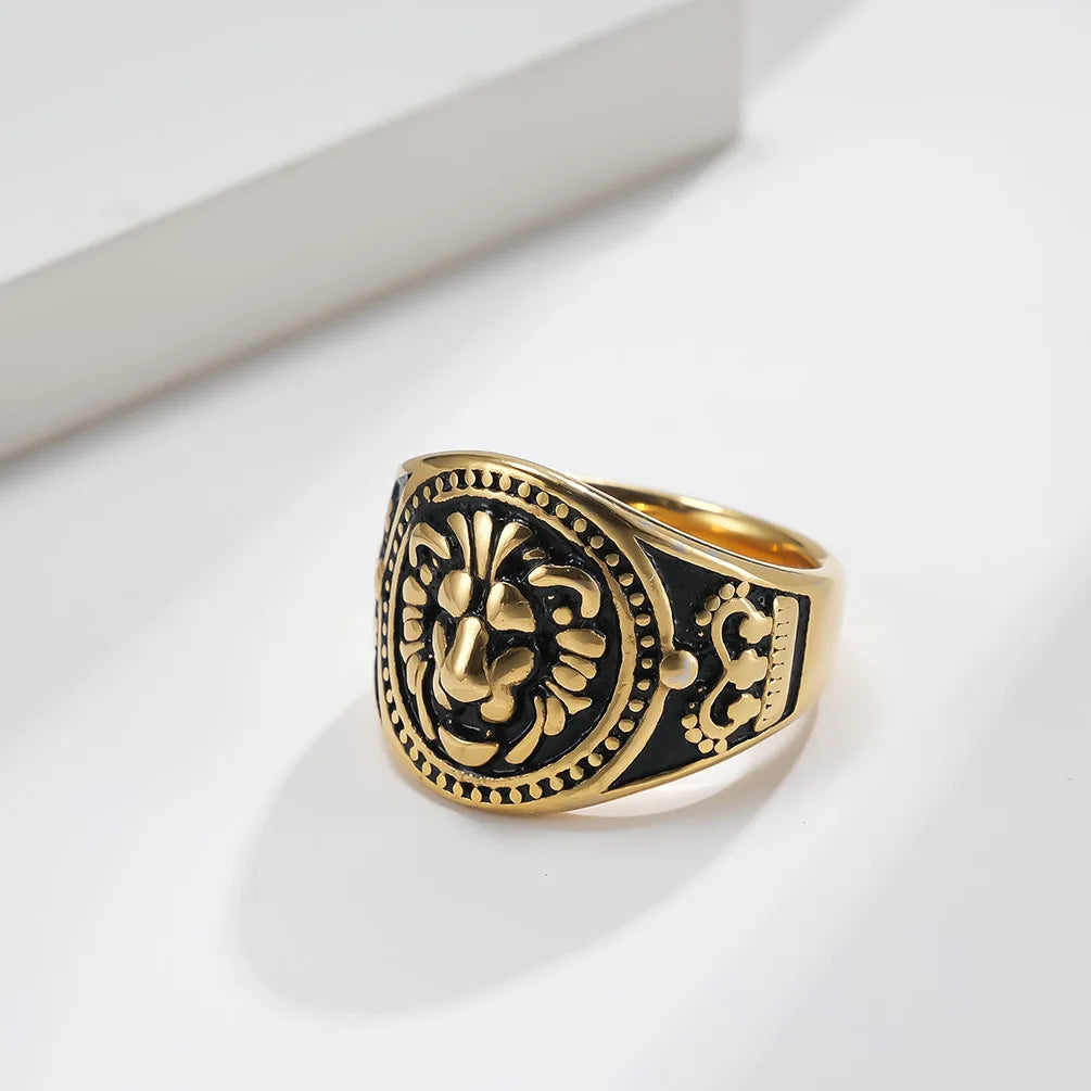 Lion Head Stainless Steel Men’s Ring