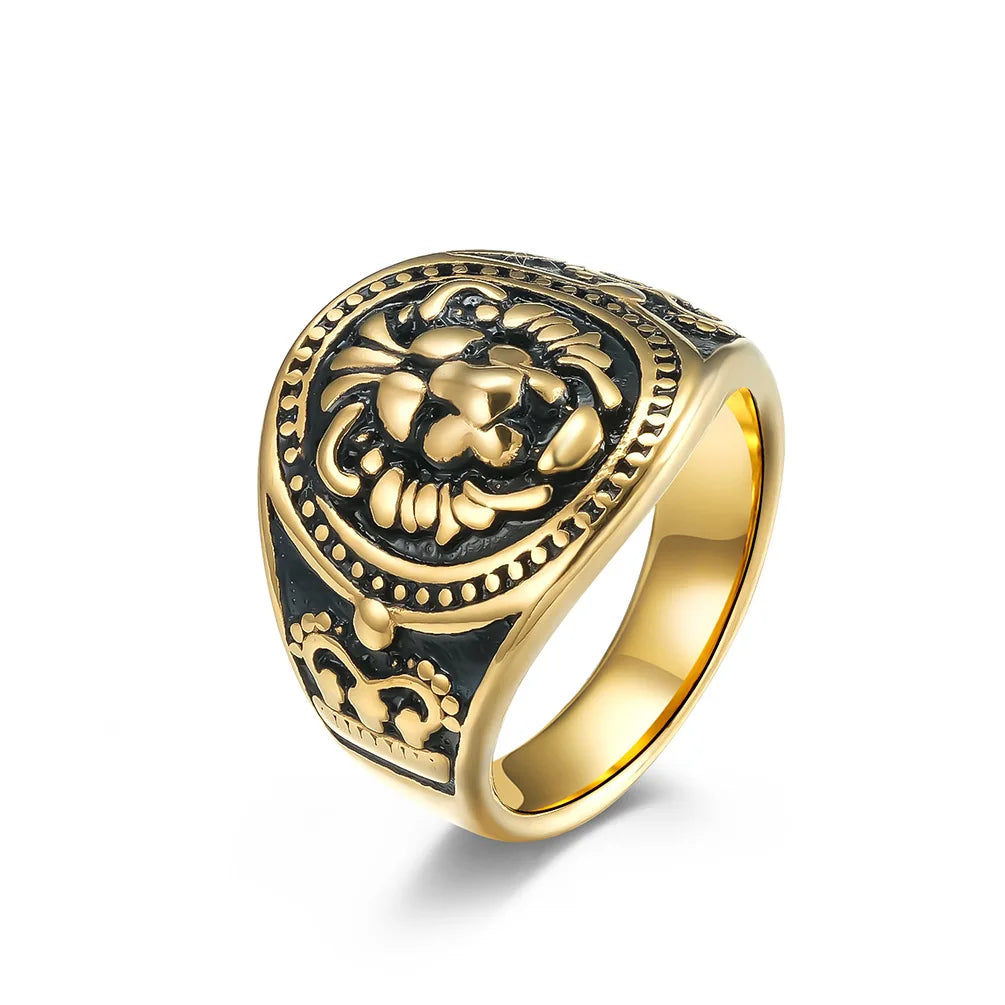Lion Head Stainless Steel Men’s Ring